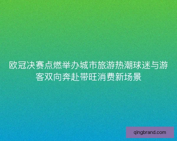 欧冠决赛点燃举办城市旅游热潮球迷与游客双向奔赴带旺消费新场景