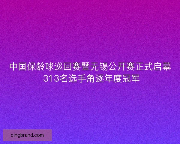 中国保龄球巡回赛暨无锡公开赛正式启幕 313名选手角逐年度冠军